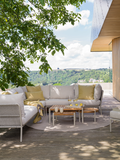 Beistelltisch | Beistelltisch Taro 80x60x35 cm Aluminium greige Teak - von Stern Möbel online kaufen bei LIVINGforme.