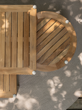 Beistelltisch | Beistelltisch Taro 80x60x35 cm Aluminium greige Teak - von Stern Möbel online kaufen bei LIVINGforme.