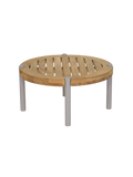Beistelltisch | Beistelltisch Taro ø 55x28 cm Aluminium greige Teak - von Stern Möbel online kaufen bei LIVINGforme.
