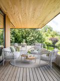 Beistelltisch | Beistelltisch Taro ø 55x28 cm Aluminium greige Teak - von Stern Möbel online kaufen bei LIVINGforme.