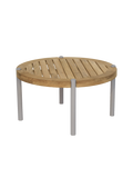 Beistelltisch | Beistelltisch Taro ø 65x35 cm Aluminium greige Teak - von Stern Möbel online kaufen bei LIVINGforme.