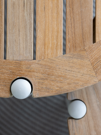 Beistelltisch | Beistelltisch Taro ø 65x35 cm Aluminium greige Teak - von Stern Möbel online kaufen bei LIVINGforme.