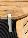 Beistelltisch | Beistelltisch Taro ø 65x35 cm Aluminium greige Teak - von Stern Möbel online kaufen bei LIVINGforme.