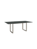 Tischplatte | Kufentisch 200x100 cm Aluminium greige mit Tischplatte Silverstar 2.0 Dekor Zement - von Stern Möbel online kaufen bei LIVINGforme.