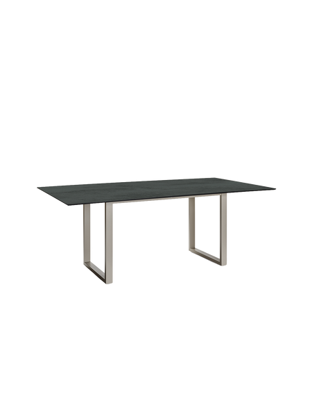 Tischplatte | Kufentisch 200x100 cm Aluminium greige mit Tischplatte Silverstar 2.0 Dekor Zement - von Stern Möbel online kaufen bei LIVINGforme.
