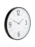 Biel Wanduhr schwarz/weiß, lautloses Uhrwerk Wanduhr Living Nordic