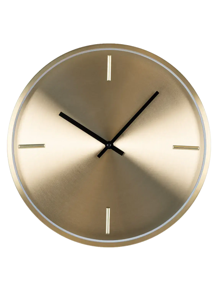 Istanbul Wanduhr Aluminium, Messing, lautloses Uhrwerk Wanduhr Living Nordic