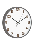 Greenwich Wanduhr grau, lautloses Uhrwerk Wanduhr Living Nordic