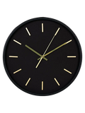 Kensington Wanduhr schwarz, lautloses Uhrwerk Wanduhr Living Nordic