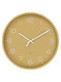 Rosolini Wanduhr ocker, lautloses Uhrwerk Wanduhr Living Nordic