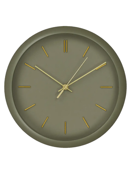 Rossano Wanduhr grün, lautloses Uhrwerk Wanduhr Living Nordic
