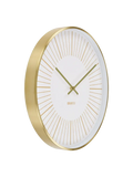 Takamaka Wanduhr Aluminium, Messing, lautloses Uhrwerk Wanduhr Living Nordic