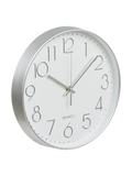 Lalibela Wanduhr silber, lautloses Uhrwerk Wanduhr Living Nordic