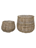 Pulo Korb-Set Kubu-Rattan, natur Korb Living Nordic