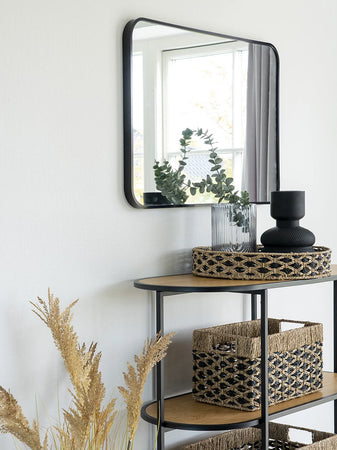 Salar Korb-Set Seegras, schwarz/natur Korb Living Nordic
