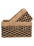 Salar Korb-Set Seegras, schwarz/natur Korb Living Nordic
