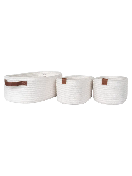 Jarana Korb-Set Baumwolle, weiß Korb Living Nordic
