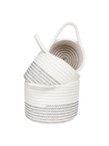 Algar Korb-Set Baumwolle, weiß/grau Korb Living Nordic