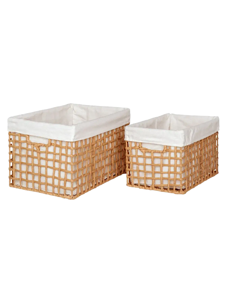 Bustelo Korb-Set Papier, Baumwollfutter Korb Living Nordic