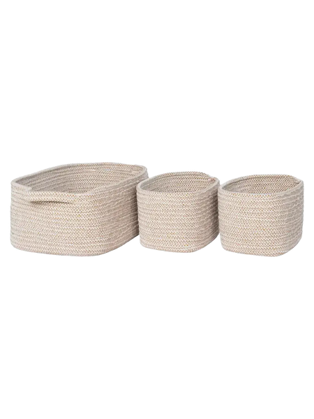 Teixo Korb-Set Baumwolle, beige Korb Living Nordic