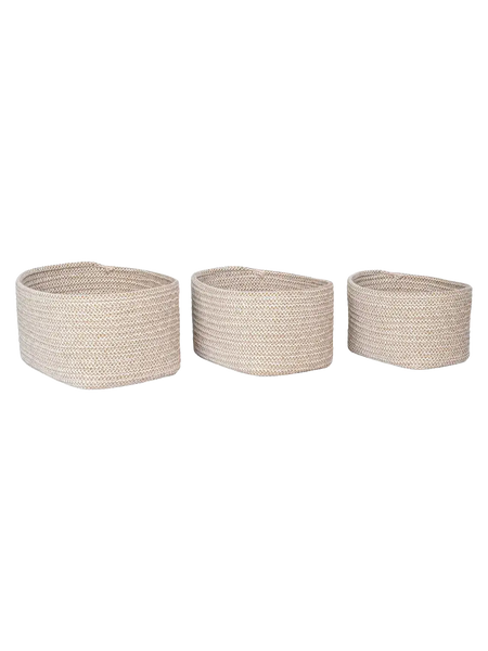 Cadima Korb-Set Baumwolle, beige Korb Living Nordic