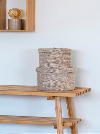 Sebal Korb-Set Baumwolle, beige Korb Living Nordic