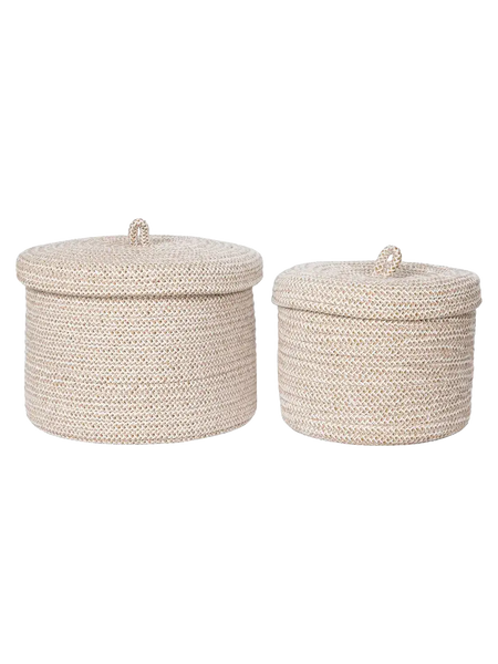 Sebal Korb-Set Baumwolle, beige Korb Living Nordic