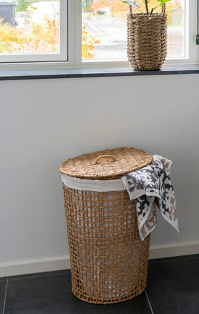 Pomal Wäschekorb Papier, Eisen Rahmen, Baumwollfutter Wäschekorb Living Nordic
