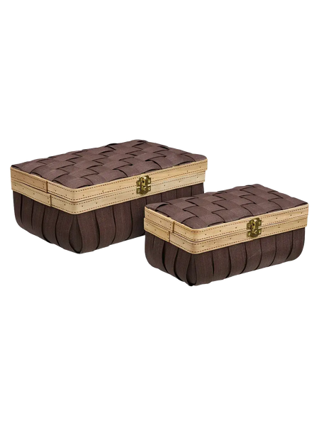 Ambon Korb-Set Holzoptik, braun Korb Living Nordic