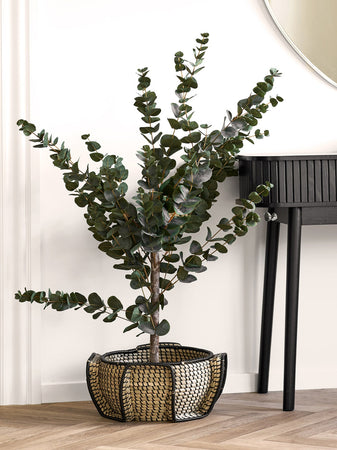 Medan Korb Seegras, natur/schwarz Korb Living Nordic