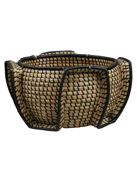 Medan Korb Seegras, natur/schwarz Korb Living Nordic