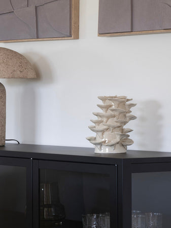 Deko-Objekt Keramik, beige Dekoration Living Nordic
