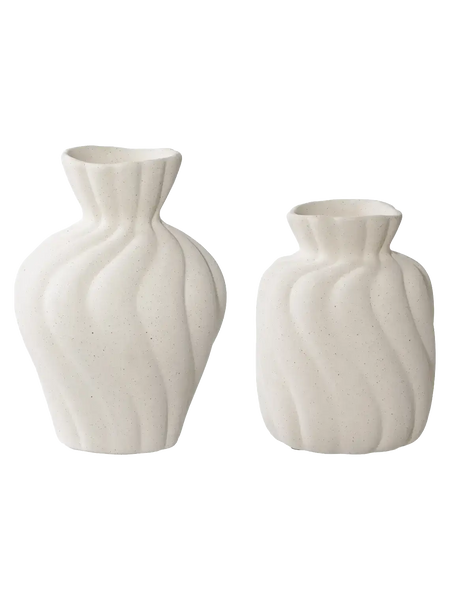 Vasen-Set Keramik, weiß Vase Living Nordic