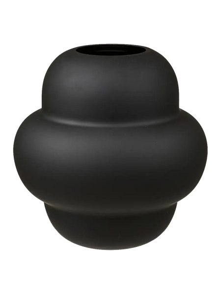 Vase mundgeblasenes Glas, schwarz Vase Living Nordic