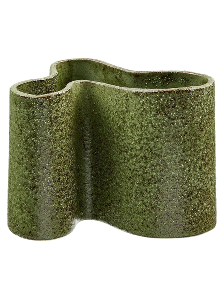 Vase Keramik, dunkles Waldgrün Vase Living Nordic