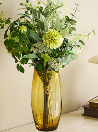 Vase mundgeblasenes Glas, goldorange Vase Living Nordic