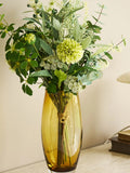 Vase mundgeblasenes Glas, goldorange Vase Living Nordic