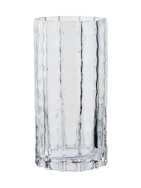 Vase mundgeblasenes Glas, rauchgrau Vase Living Nordic