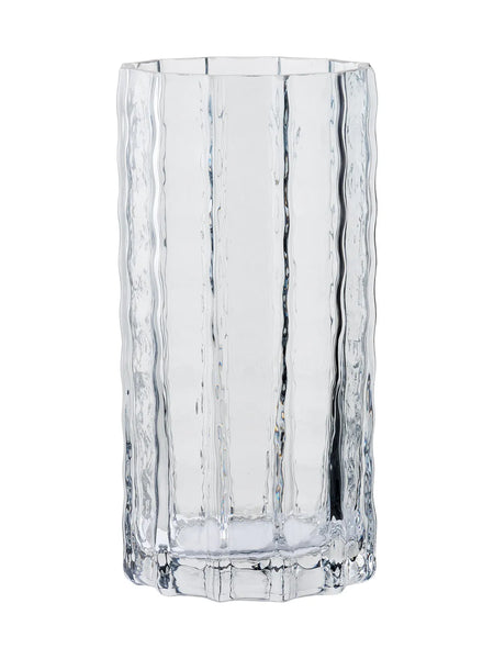 Vase mundgeblasenes Glas, rauchgrau Vase Living Nordic