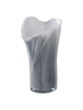 Vase mundgeblasenes Glas, grau/weiß Vase Living Nordic