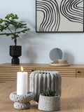 Blumentopf Keramik, schwarz Dekotopf Living Nordic
