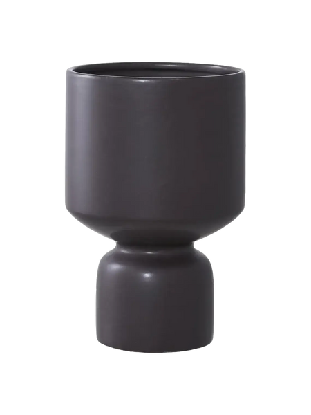 Blumentopf Keramik, schwarz Dekotopf Living Nordic