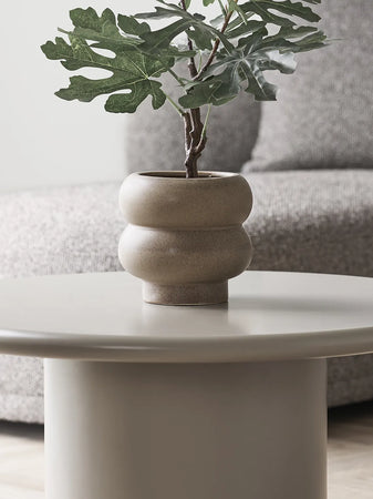 Blumentopf Keramik, braun Dekotopf Living Nordic