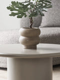 Blumentopf Keramik, braun Dekotopf Living Nordic