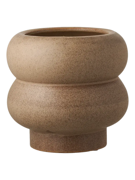 Blumentopf Keramik, braun Dekotopf Living Nordic