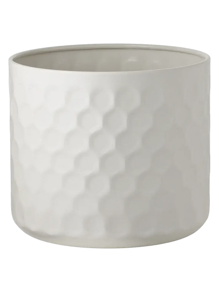 Blumentopf Stahl, weiß Dekotopf Living Nordic