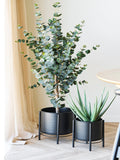 Blumentopf-Set Stahl, schwarz Dekotopf Living Nordic