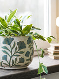 Blumentopf Keramik, weiß meliert Dekotopf Living Nordic