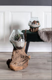San Marino Deko-Tropfen Teak/Glas, natur – H 15–20 cm Dekoration Living Nordic