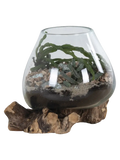 San Marino Deko-Tropfen Teak/Glas, natur – H 15–20 cm Dekoration Living Nordic